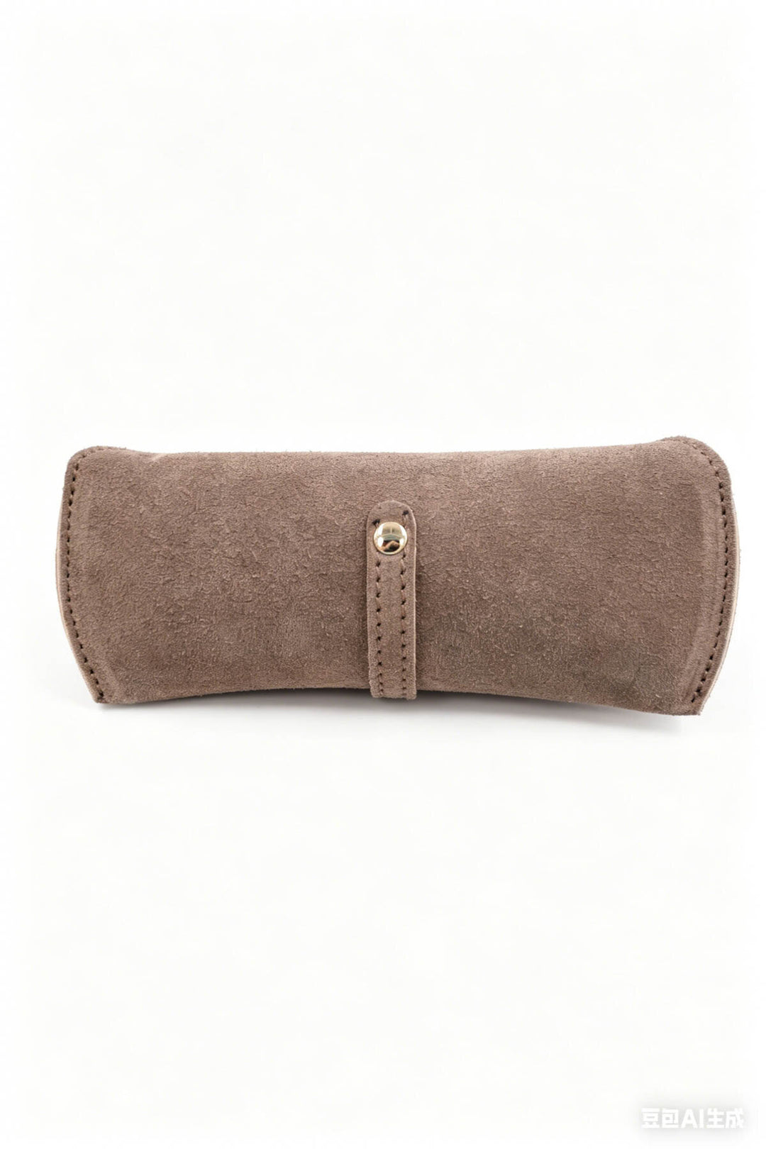 Étui à lunettes en cuir suédé - taupe