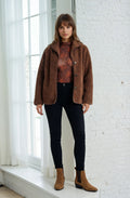 Veste Teddy - chocolat