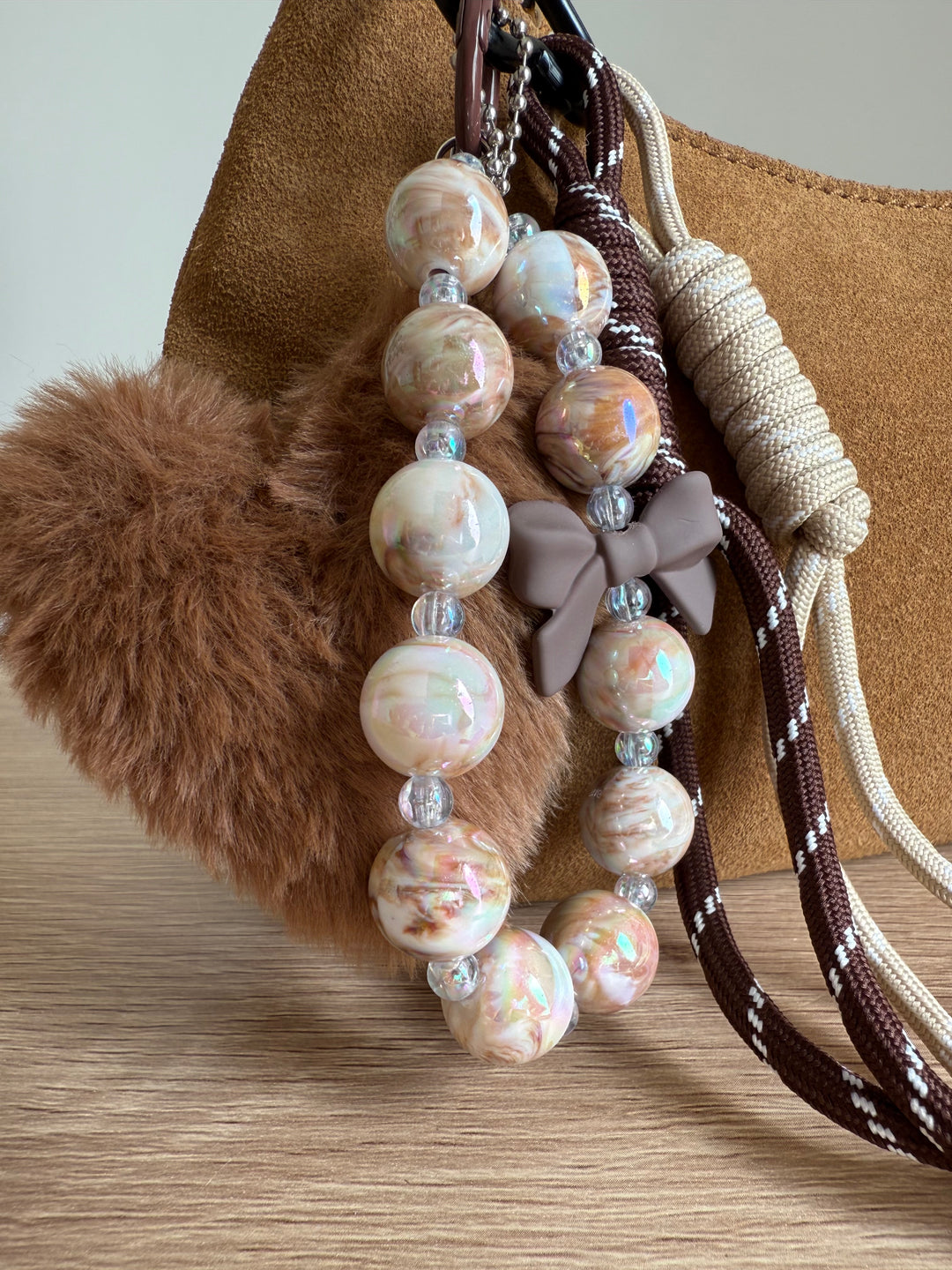 Bijoux de sacs - porte clés marron