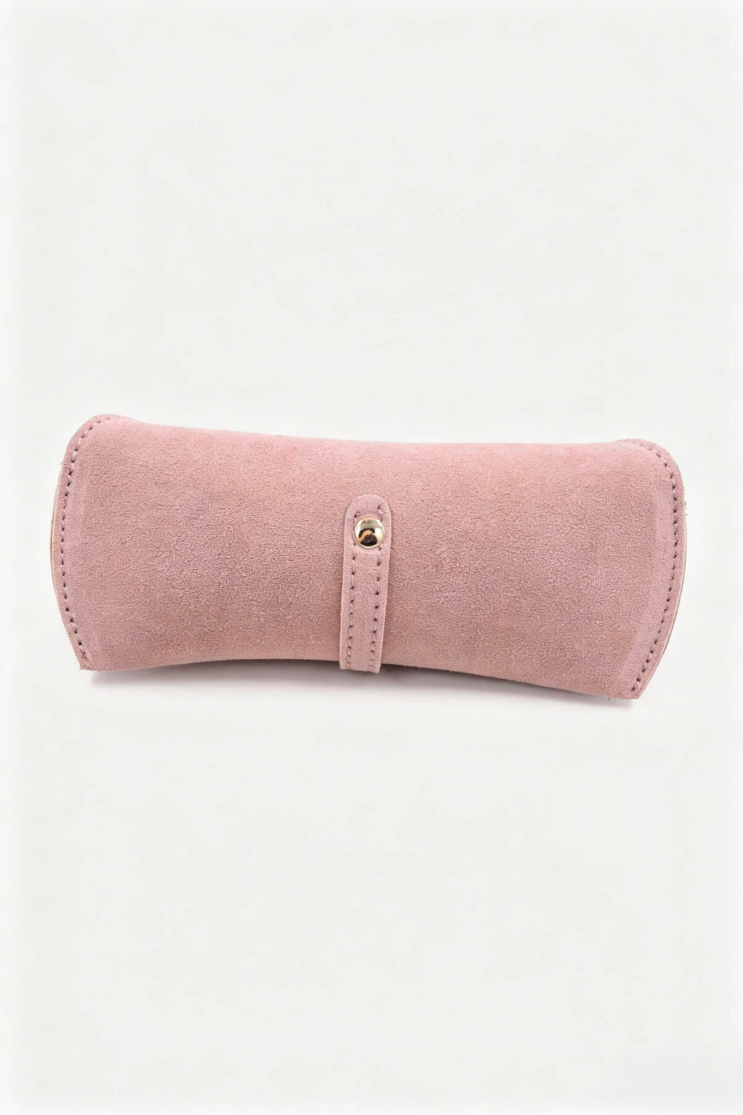 Étui à lunettes en cuir suédé - rose