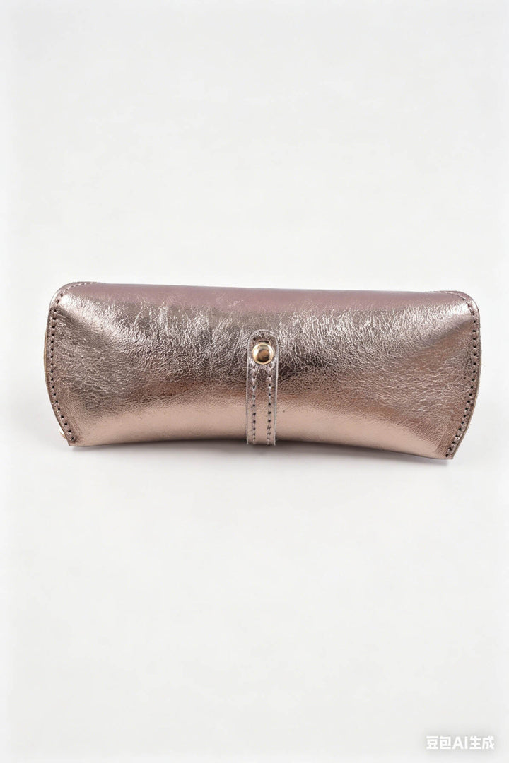 Étui à lunettes en cuir - bronze