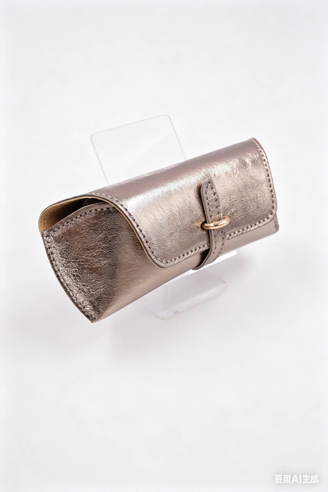 Étui à lunettes en cuir - bronze