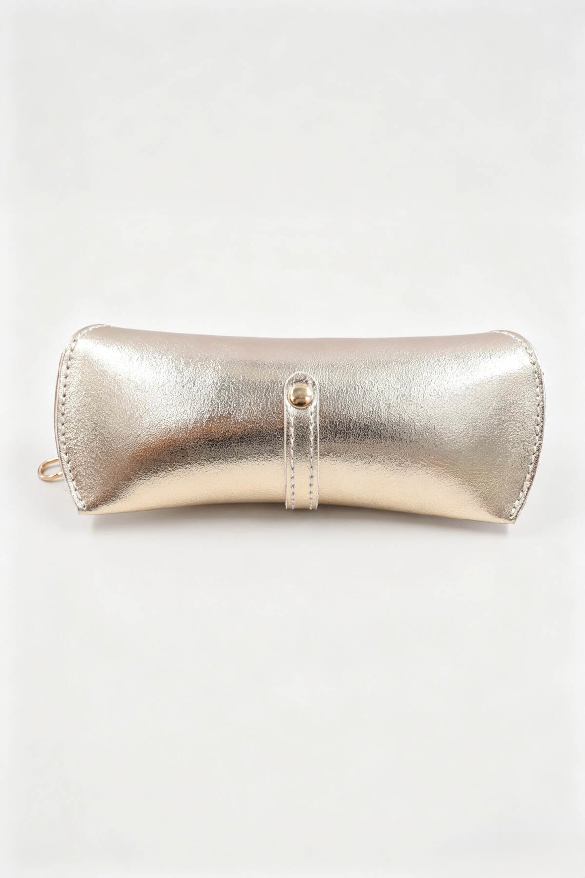 Étui à lunettes en cuir - doré