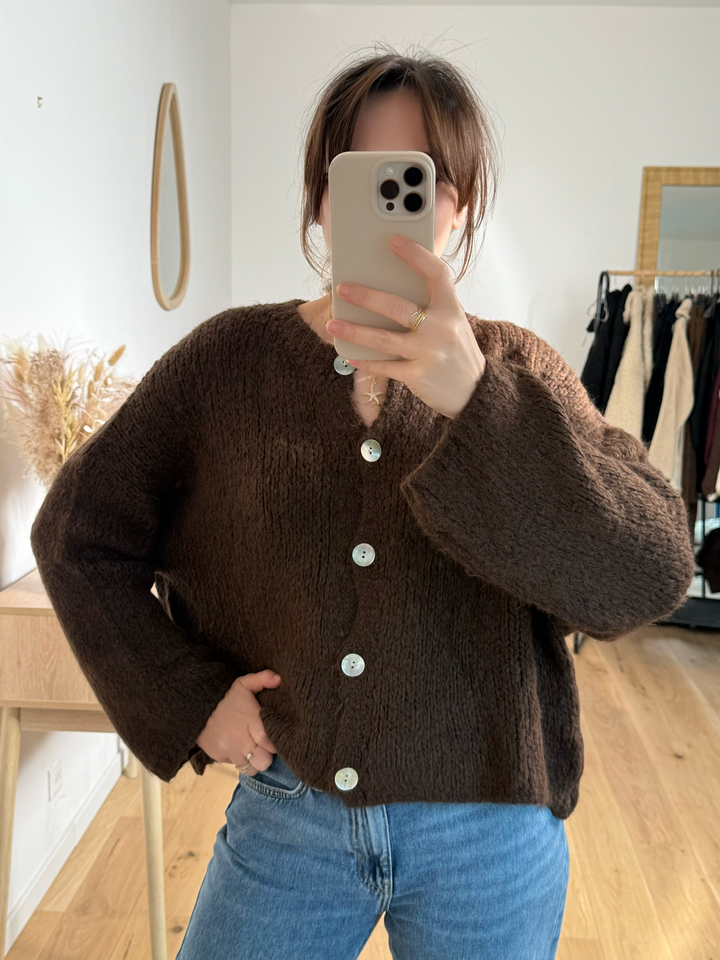 Gilet Flora - marron