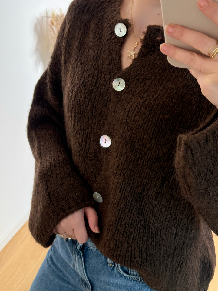 Gilet Flora - marron