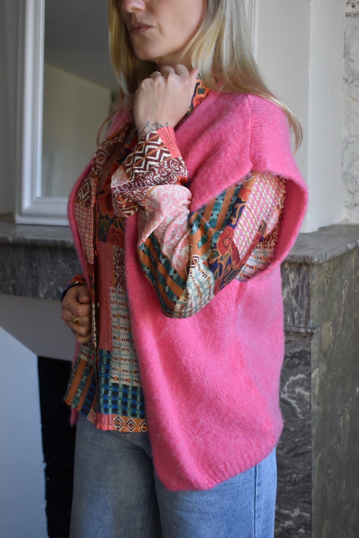 Gilet Laura rose
