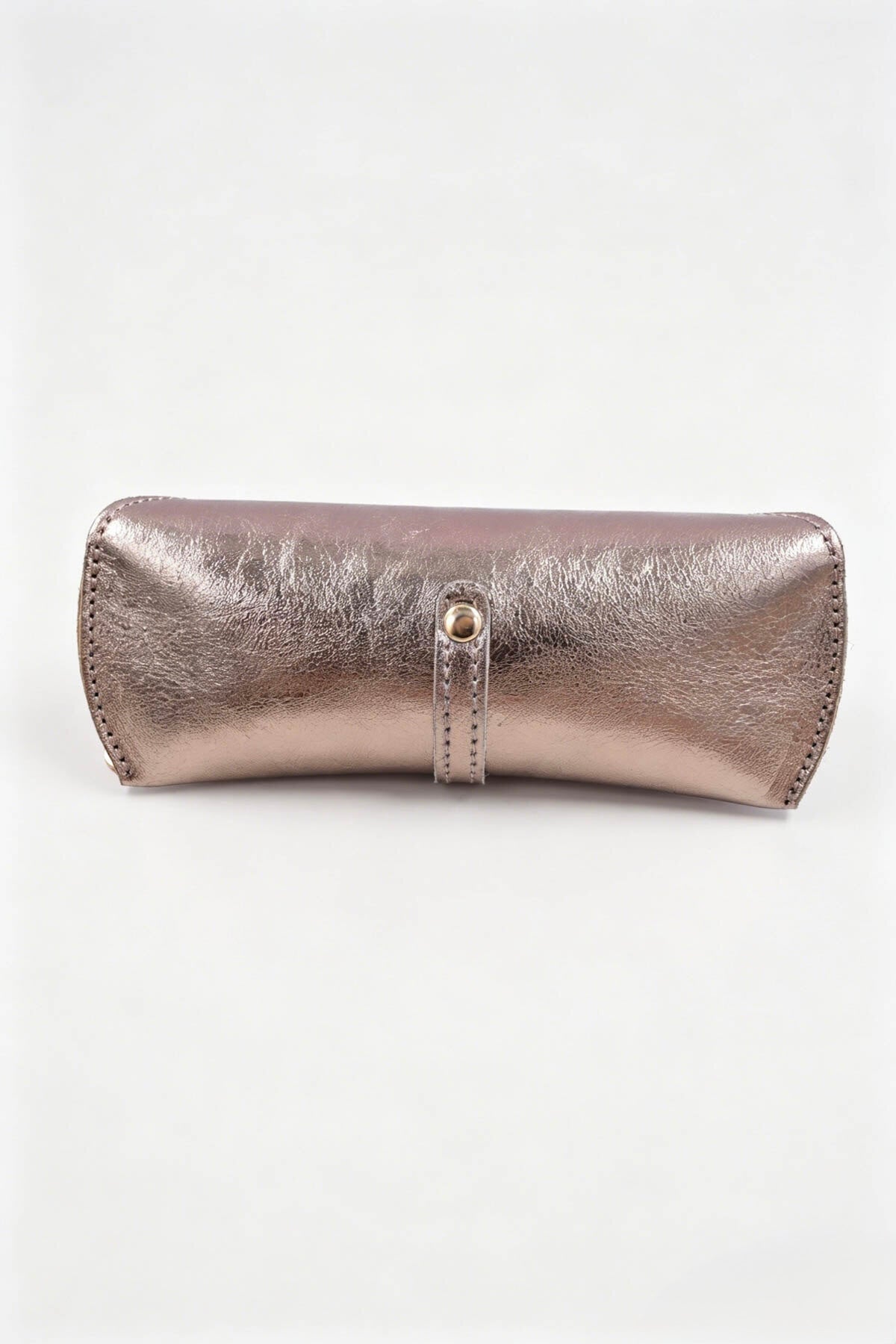 Étui à lunettes en cuir - bronze