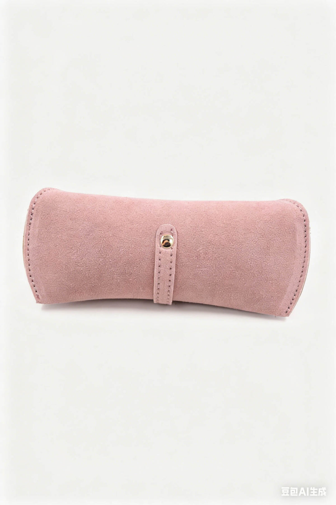 Étui à lunettes en cuir suédé - rose