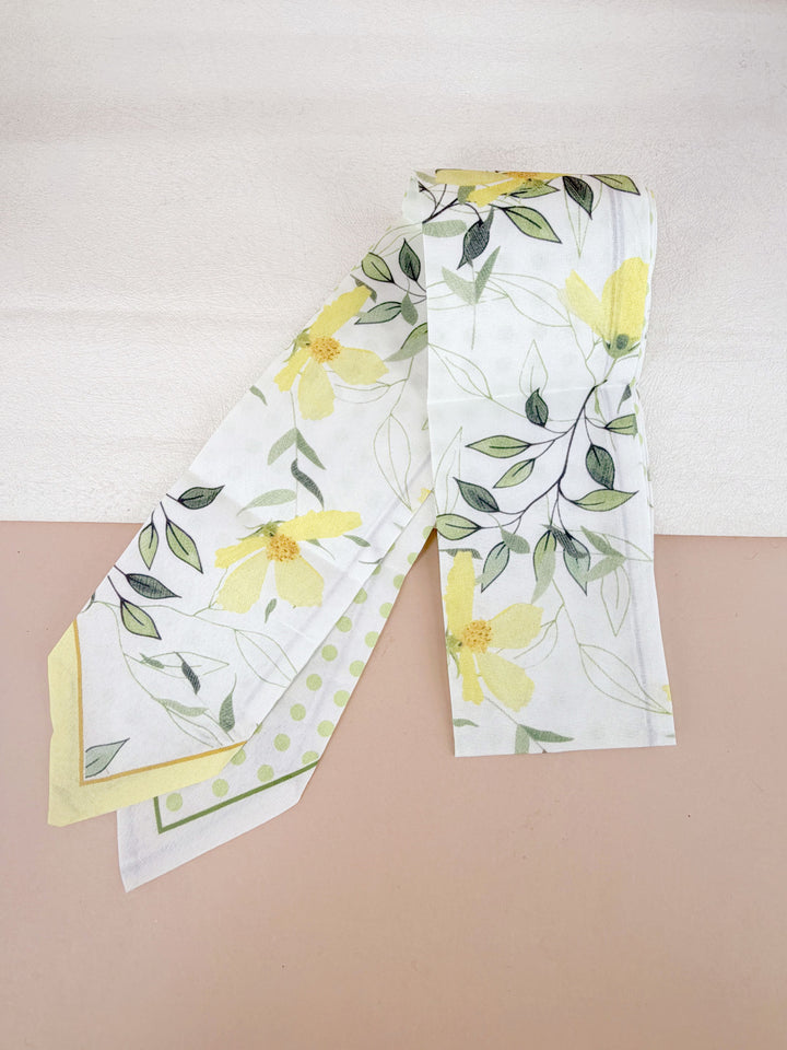 Foulard bandeau - floral jaune