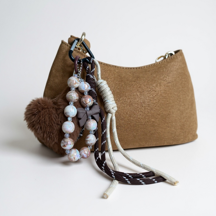 Bijoux de sacs - porte clés marron