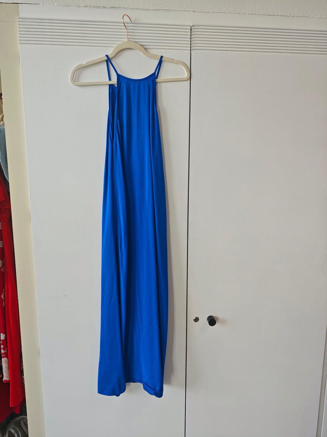 Robe longue unie à bretelles - taille S/M