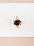 Bague cabochon ovale effet écaille