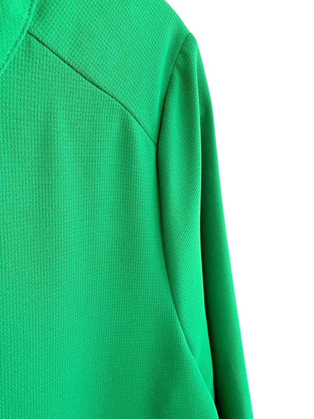 ReTrend green Zara dress, size L, fluid cut, 3/4 sleeves, decorative buttons, casual chic style.